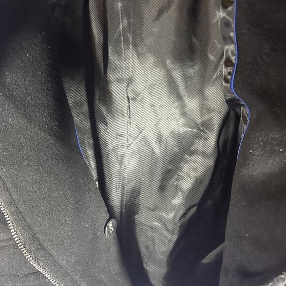 Calvin Klein Wool Motorcycle Jacket Black Lining Size Small - Picture 7 of 9